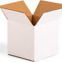 Jiazalpak White 7x7x7 inches Shipping Boxes, Corrugated Cardboard 7x7 Box for Small Business Mailing, Packaging and Storing, 25 Pack