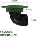 322G Pop-Up Drainage Emitter with Elbow, 3 Inch Drain Outlet for Drain & Sewer Pipes, Compatible with Catch Basins & Lawn Drainage Systems, Ideal for Yard & Foundation Rainwater Drainage