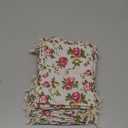 Pangda 100 Pcs Small Size Rose Drawstring Bags 3.9 x 5.3 Inches Burlap Flower Pouch Linen Aromatherapy Gift Bags Pouches for Jewelry Business Wedding DIY Craft Party