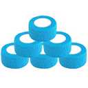 Kuanfine 6 Pack 1 Inches Self Adhesive Bandage Wrap Vet Wrap for Pets, Stretch Self Adherent Tape Cohesive Wrap for Athletic, Sports, Wrist and Ankle(Blue)