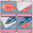 JarThenaAMCS 16Pcs Valentine Iron On Patch Gold Edge Conversation Heart Chenille Patch Colorful Embroidered Heat Transfer Iron Patch DIY Craft for Clothing Jacket Dress Backpack Hat Decorations