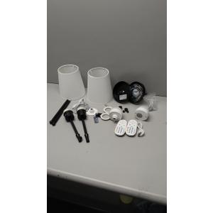 Depuley Battery Operated Wall Sconce: Set of 2 Wireless Wall Lights with Remote for Bedroom  Black Rechargeable 15 Colors RGB Halloween Wall Lamp for Living Room Hallway