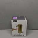 simplehuman 9 oz. Touch-Free Automatic Rechargeable Sensor Pump, Brass Stainless Steel, New