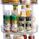 Non-Skid 3 Tier Lazy Susan Turntable - 360 Degree Rotating Spice Rack for Kitchen, Cabinet & Pantry