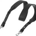 uxcell Leather Purse Strap, Adjustable Crossbody Replacement Straps for Handbags, Shoulder Bag (Black, Silver Clasp)
