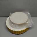 Lullaby 60PCS Ivory Scalloped Plastic Plates with Gold Rim, Disposable Elegant Plates Include 30pcs Dinner Plate 10.25", 30pcs Plastic Dessert Plate 7.5", Perfect for Wedding and Party