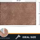 PURRUGS Dirt Trapping Door Mat 20" x 31.5", Non-Slip Machine Washable Entryway Rug, Dog Doormat, Indoor Front Door Mat, Super Absorbent Entry Rug for Muddy Shoes & Paws, Brown-Light Cream