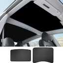 TOPABYTE Roof Sunshade for Tesla Model 3 Highland 2026-2024 Glass Sunroof Shade Window Insulation UV & Heat Protection Double-Layer Sun Shade, Black