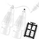 Upgraded Pencil Tips fits for Apple 2nd 1st Gen USB-C iPad Pro Pencil,No Wear Out Fine Point Apple Pen Tip &Noiseless Friction Nib Covers Set, Make iPencil 1 / Pencil 2 Work Like a Charm,White