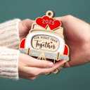 3 x Wedding Gifts 2025, Double Layers Wooden First Christmas Married Ornament, Wedding Gift for Couples, Unique Bridal Shower Bride Gift for Newlywed