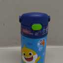 THERMOS FUNTAINER Water Bottle with Straw - 12 Ounce - Kids Stainless Steel Vacuum Insulated Water Bottle with Lid, Baby Shark