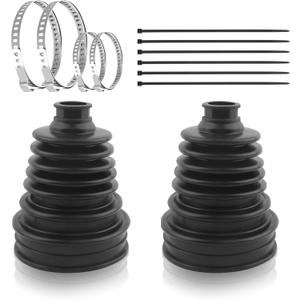 2PCS CV Boot Repair Kit includes 4 Stainless Steel Clamps & 6 Cable Ties,CV Axle Boot Repair Kit for 19mm to 24mm Shafts,Flexible Axle Boots with Wear,Water,Heat Resistance