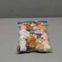 12-Piece Mini Plush Puppy Dog Party Set with Keychains, Kraft Paper Boxes, Birthday Hats for Animal Theme Celebrations