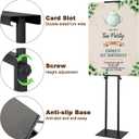 Black Pedestal Poster Sign Stand for Display, Adjustable Height Up to 80 Inchs, Heavy Duty Banner Double Sided Sign Holder for Board & Foam (2pk)