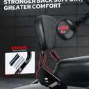 Benlari Passenger Backrest Sissy Bar, Detachable Quick Release Sissy Bar Backrest Fit for Harley Davidson Street GlideElectra Glide Road Glide Road King 2009-2024, Chrome (Black-01)