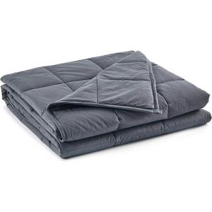 TONGDADA Weighted Blanket (Dark Grey, 108 in x 96 in)