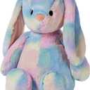 GUND Thistle Rabbit, Easter Bunny Stuffed Animal, Easter Decorations, Plush Toy for Ages 1 and Up, Rainbow, 15"
