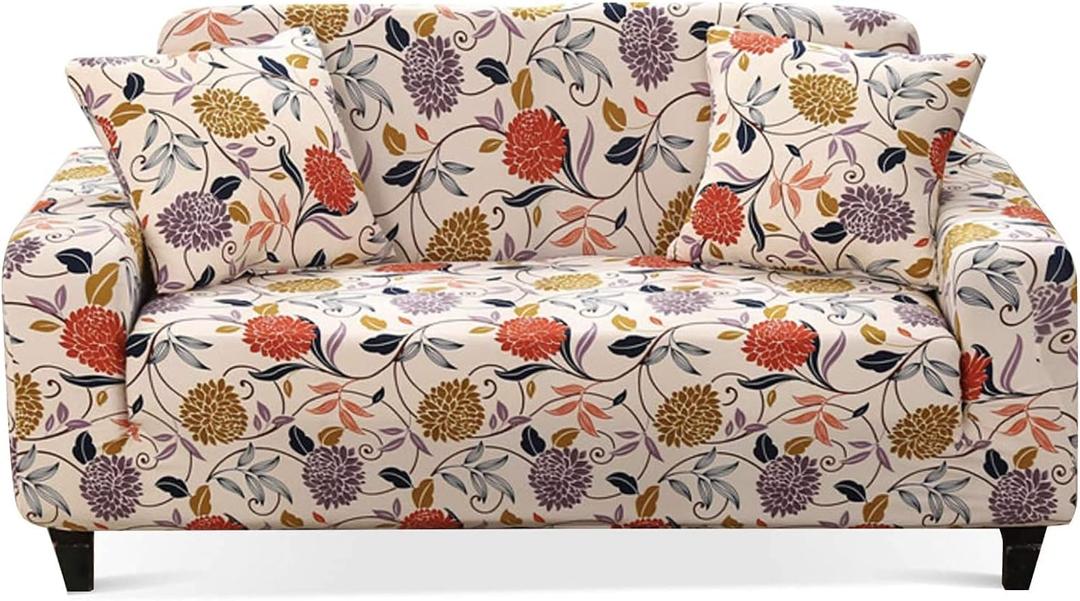HOOBUY Printed Sofa Cover Stretch Couch Covers Patterned Sofas Seater Slipcovers for 3 Cushion Couch Set HT (3 Seater/Large 2 Seater)