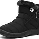 Hsyooes Womens Warm Fur Lined Winter Snow Boots Waterproof Ankle Boots Outdoor Booties Comfortable Shoes for Women, 11