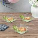 Restaurantware 10 Ounce Square Bowls 25 Disposable Serving Bowls Heavy-Duty - Premium Clear Plastic Salad Bowls For Parties Catering Or Buffets Serve Desserts Chips Popcorn Or Candies