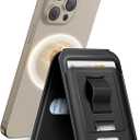 UGREEN for Magsafe Wallet, Magnetic Phone Wallet Compatible with iPhone with Finger Loop Grip, Adjustable Stand Compatible with iPhone 17 16 15 14 13 12 Series (Mini Not Included), Black