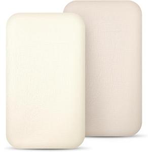 lulumoon Muslin Bassinet Sheets for Baby: Soft Bedside Sleeper Bassinet Fitted Sheets for Boys and Girls (White & Cream)