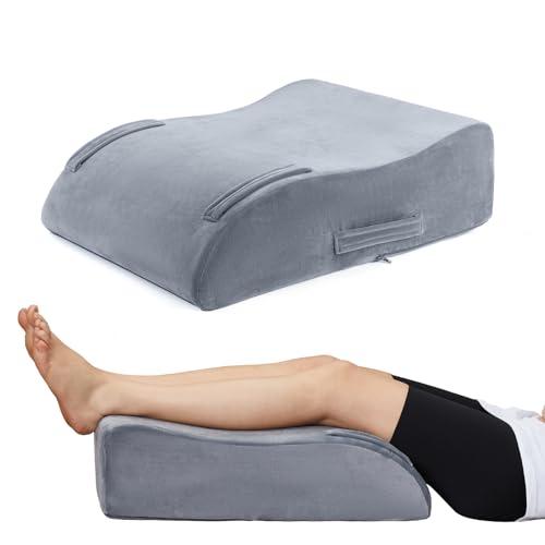 UJPFEO Leg Elevation Pillow,8'' Leg Support Pilllows Elevating Legs for After Surgery,Swelling, Circulation, Back,Hip,Knee Pain Relief,Memory Foam Wedge Pillow for Post Surgery Recovery