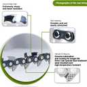 3-Pack 6 Inch Chainsaw Chains Replacement 1/4" Pitch 37 Drive Links .043" Gauge Low Kickback Chain Blade, Superior Lubrication for 6" Mini Cordless Electric Chain Saw