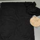 Stretchy Baby Swaddle Blanket and Headband Set, Newborn Receiving Blankets with Matching Hat for Nursery Swaddle Wrap (Black)