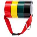 4 Rolls Triage Tape Kits, 1.5" x 150' Four Color Safety Marking Tapes with Quick-Press Buckle & Clip Belt for First Aid, Emergency Triage, Safety Training & Event Organization(Bright Color)