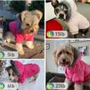 PETLESO Dog Coat for Small Dogs, Winter Dog Jacket Cold Weather Windproof Warm Puffer Jacket with Leash Hole, Button Fixable Hat, Pink XL