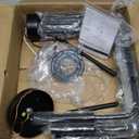 Black Chandelier, 6-Light Farmhouse Chandelier for Dining Room Lighting Fixtures Hanging, Dining Light Fixtures Industrial Modern Chandelier for Bedroom, Foyer, Hall, Kitchen, Living Room and Entryway