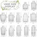 RUCKAE 32 Pack Flower Vase Mini Glass Bud Vases Vintage Small Vases for Centerpiece Table Wedding Decorations Home Decor Party (Transparent)