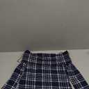 Banana Republic Off The Shoulder Navy Plaid Top XS