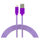 CCY Lightning 10Ft Braided Cable, Purple