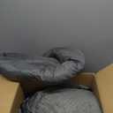 Human Dog Bed for Adult - Luxury Faux Fur Giant Size Dog Bed with Portable Handle, Egg Orthopedic Foam with Blanket, 72"x40"x10", Dark Grey