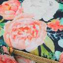 Large Sewing Basket with Accessories, Sewing Organizer Box for Sewing Supplies and DIY Crafting Tools Storage Christmas Gift for Sewing Craft Lovers (Green flowers)