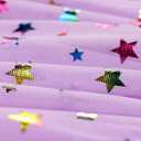 DaniChins Girls Sleeveless Tutu Dress Layered Tulle Sparkle Dress for Girls (Purple)