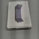 Samsers Foldable Bluetooth Keyboard with Touchpad, Full-Size Wireless Folding Keyboard with PU Leather, Portable Travel for iOS Android Windows Mac OS, Support 3 Devices (BT5.1 x 3), Silver