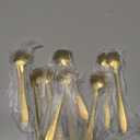 Maitys 16 Pieces Stainless Steel Flower Coffee Spoon Dessert Sugar Ice Cream Stirring Tea Spoon Set for Tableware Kitchen, Cafe or Bar(Gold)