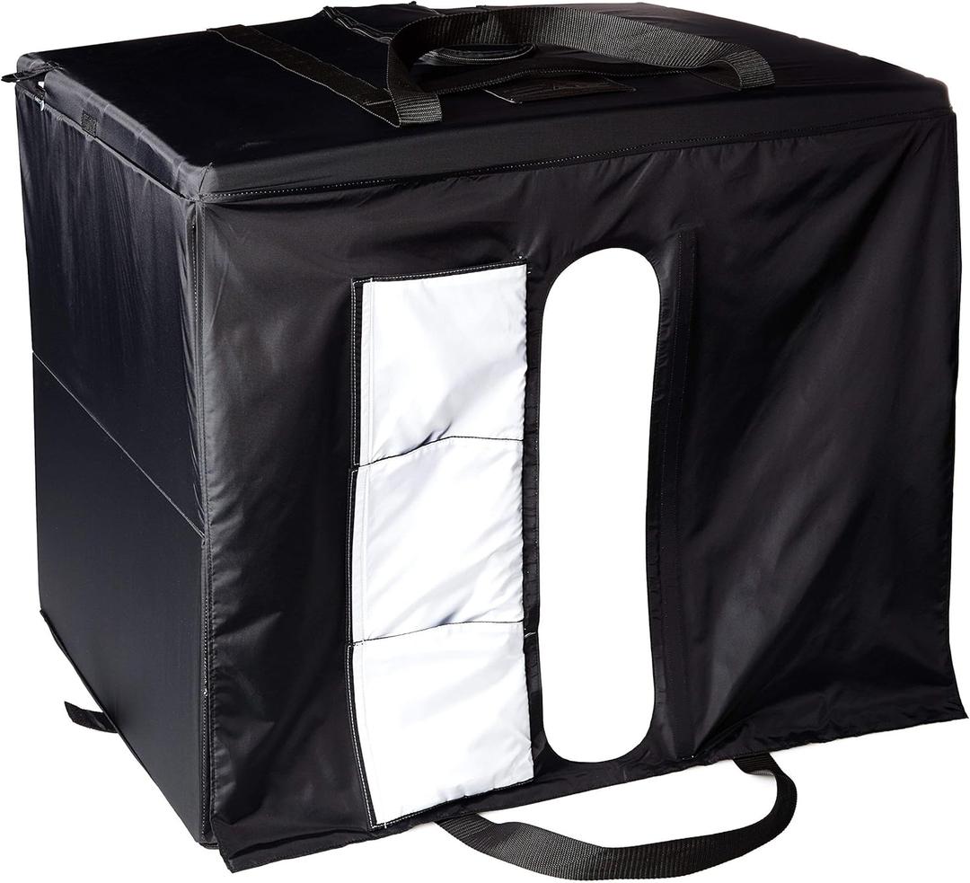 Amazon Basics Light Box Photography, 25 x 30 x 25 Inches Large Portable Foldable Photo Studio Box with LED Light, 1 Piece, Black