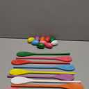 TOPLEE 20 Pcs Easter Egg and Spoon Race Game Set, 10 Players Balance Relay Easter Games Include 10 Eggs and Wooden Spoons for Kids Family Carnival Sports Outdoor Games Holiday Birthday Party Supplies