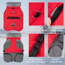 KYEESE Waterproof Dog Coat, Windproof Warm Winter Jacket with Leash Hole, Reflective Cold Weather Dog Coats for Small Dogs, Outdoor Pet Coat Cozy Puppy Jacket Thick Fleece Lined, Red, Small