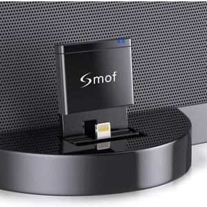 Smof 8 Pin Bluetooth Adapter Receiver Only for Bose Sounddock III/XT, Philips DS1155B/93, Philips AJ7260D/93, JBL MS302GM, Yamaha TSX-14, iHome IPL8BN, Zeppelin Air C Bowers Wilkons, RSR DS406BT