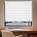 BLINDLYHOME Cordless 1" Vinyl Mini Blinds for Indoor Windows（22" W x 36" L）