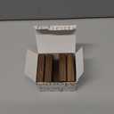 UNIQOOO 5 Pack Place Card Holders | Rustic Walnut Wood Escort Cards Display Stands | Table Number Sign & Photo Stand | Perfect for Retail Shop Cafe Home Wedding Dinner Party Events Decoration