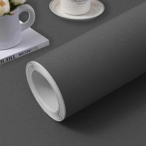 (15.7 inchx236.2 inch) Grey Wallpaper Self Adhesive Peel and Stick Wall Pattern for Living Room TV Wall Store Backdrops Thick Wallpaper PVC DIY Decorative Roll
