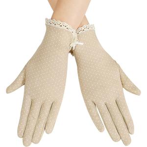 Lovful Summer Women Screentouch Gloves Sun Uv Protection Driving Gloves (Khaki)
