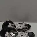 OLIVIA K Women's Open Toe Strappy Rhinestone Dress Sandal Low Heel Wedding Shoes (7.5)