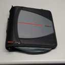 Case-it Mighty Zip Tab Zipper Binder, 3" O-Ring with 5-Color tabs, Expanding File Folder and Shoulder Strap and Handle, D-146-JBK Jet Black